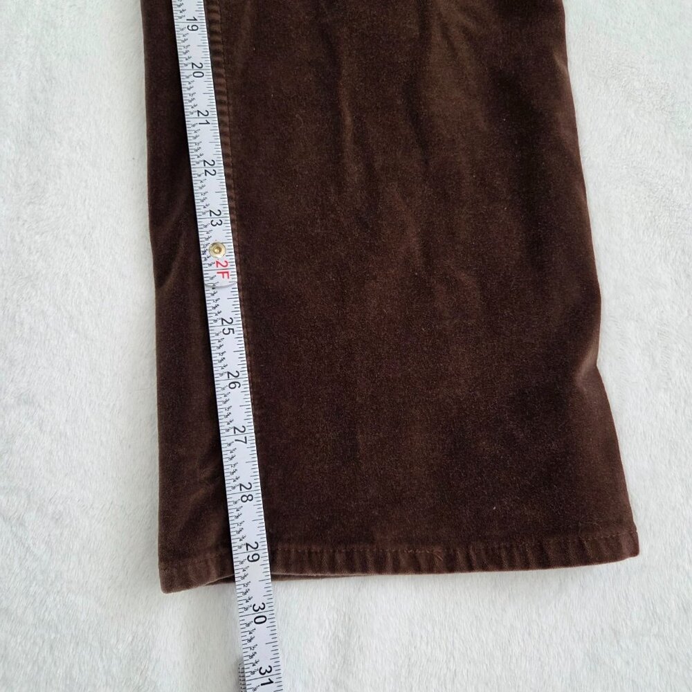 LL Bean Brown Corduroy Pants Sz 6 Straight Leg Gorpcore Y2K Granola Academia - Picture 10 of 12